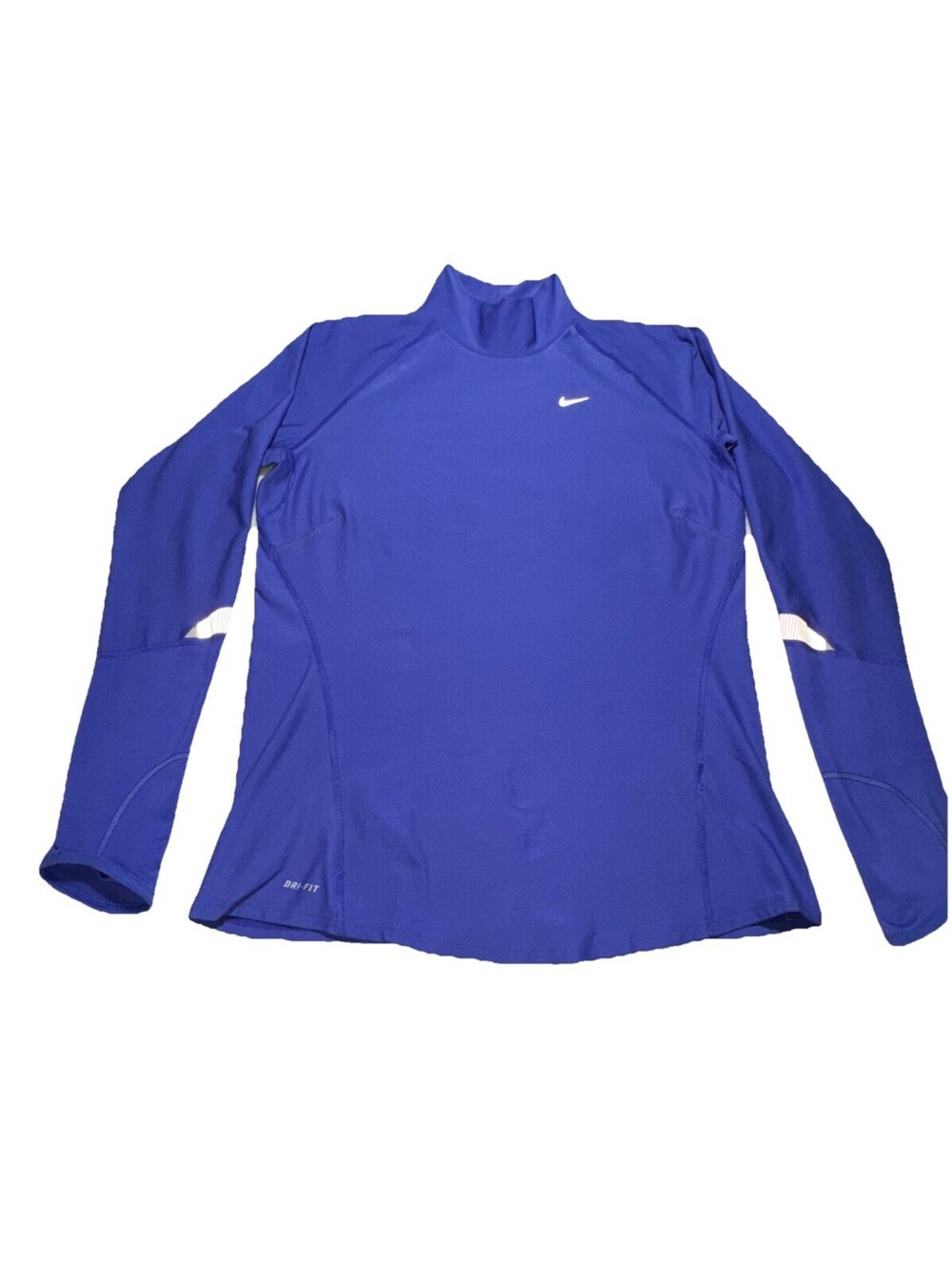 Nike Dri-FIT Women's Purple Long Sleeve Mock Neck Stretch Athletic Top L